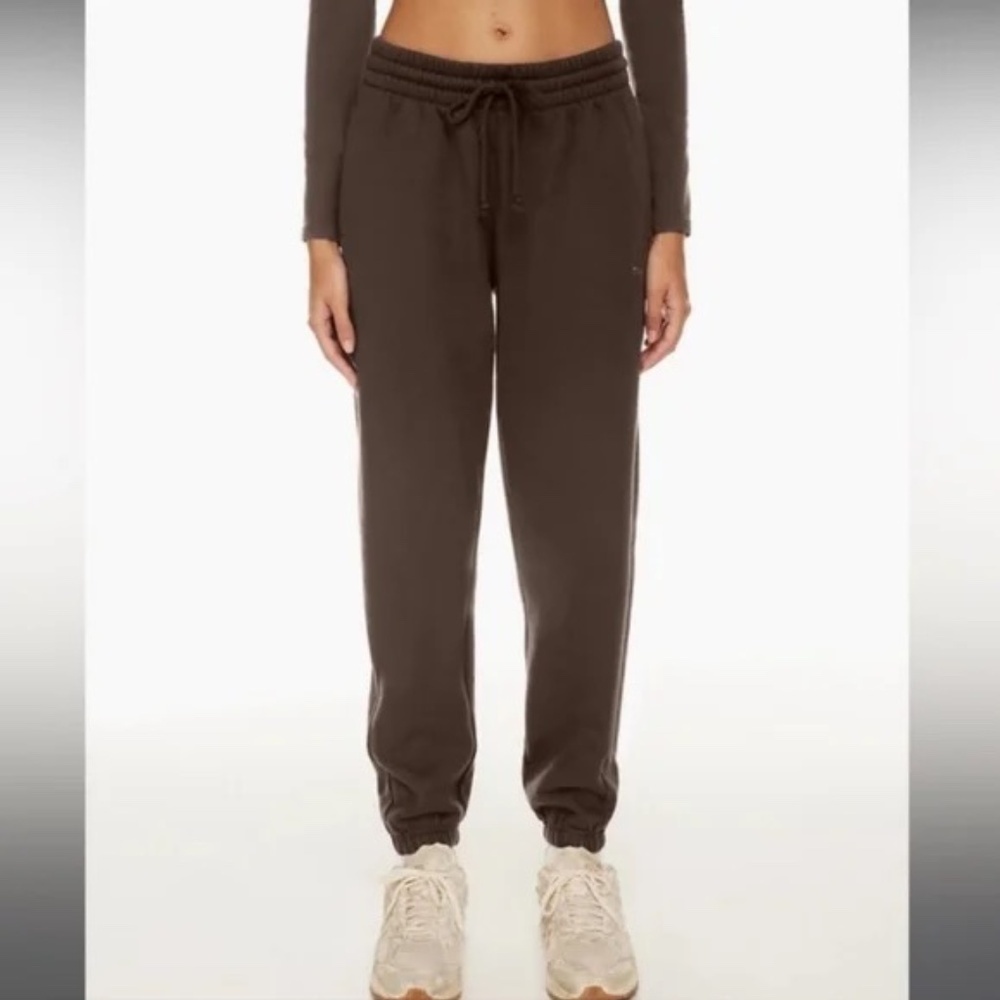 Aritzia Cozy Fleece Boyfriend Sweatpants Mocha Brown Size XS 45766